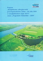 Okładka książki: Program "Kompleksowe zabezpieczenie przeciwpowodziowe Żuław - do roku 2030 (z uwzględnieniem etapu 2015)" zwany "Programem Żuławskim - 2030"