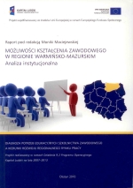 Okładka książki: Możliwości kształcenia zawodowego w regionie warmińsko-mazurskim