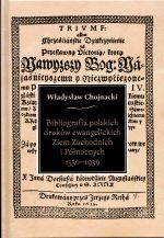 Okładka książki: Bibliografia polskich druków ewangelickich Ziem Zachodnich i Północnych