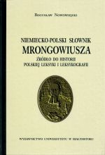 Okładka książki: Niemiecko-polski słownik Mrongowiusza
