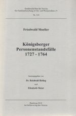 Okładka książki: Königsberger Personenstandsfälle 1727-1764