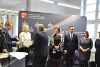 Wrczenie nagrd przedstawicielom bibliotek wyrnionych w oglnopolskim Rankingu Bibliotek organizowanym przez Instytut Ksiki i dziennik „Rzeczpospolita”.